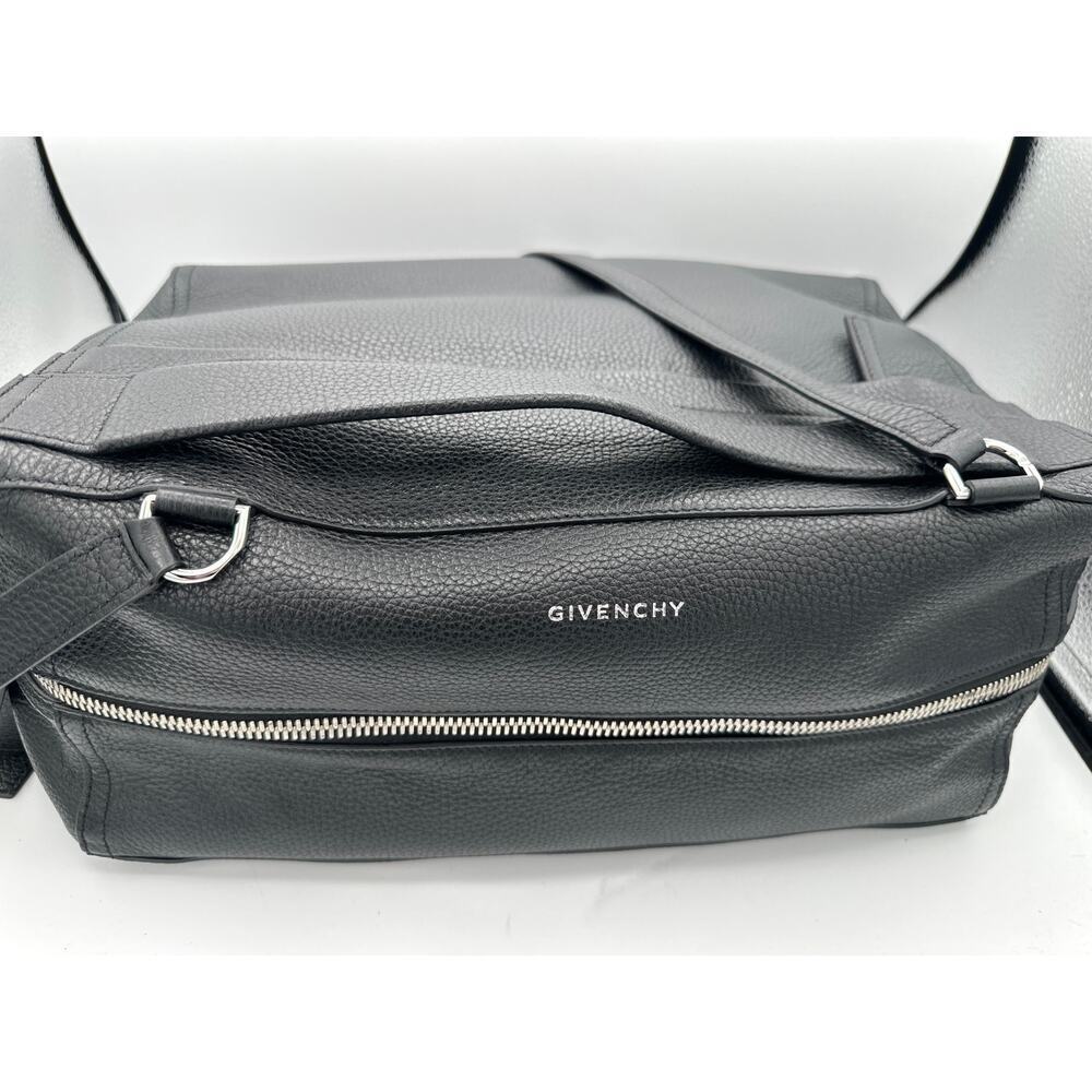 Givenchy Black Leather Pebble Textured Large Pandora Travel Bag - Picture 2 of 9